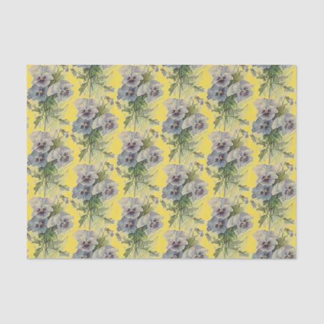 Elegant Victorian Floral Tissue Paper (Front)