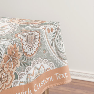 Elegant Victorian Floral Vintage Personalized Tablecloth