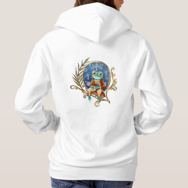 Elegant Victorian Frog Hoodie (Back)