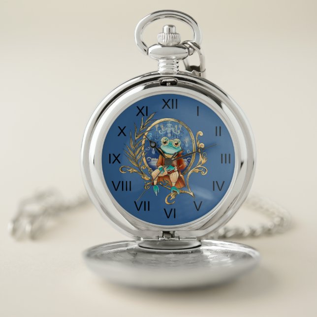 Elegant Victorian Frog Pocket Watch (Inside)