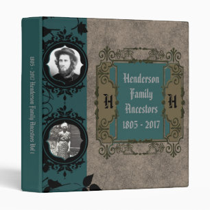 Elegant Victorian Genealogy 3 Ring Binder