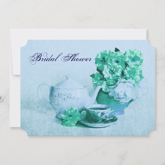 Elegant victorian grunge tea party invitation (Front)