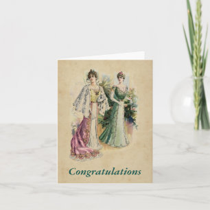 Elegant Victorian Ladies Custom Note Card