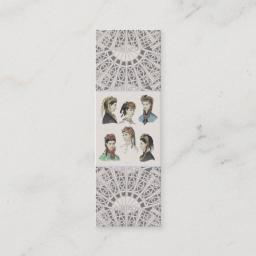 Customizable Elegant Victorian Ladies Profile Card / Bookmark Business Card Templates