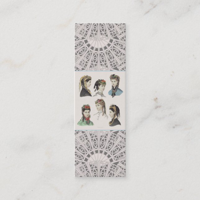 Elegant Victorian Ladies Profile Card / Bookmark (Front)