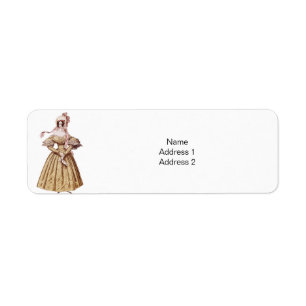 Elegant Victorian Lady Gold Dress Bonnet           Label