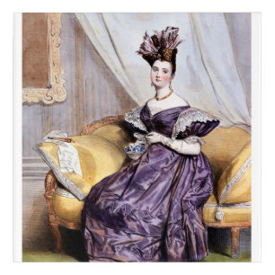 Elegant Victorian Lady with Teacup - Vintage Art P
