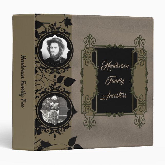 Elegant Victorian Photo Binder Album (Front/Spine)