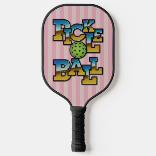 Elegant Victorian Pickleball Text Design Pickleball Paddle