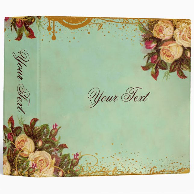 Elegant Victorian Rose Binder (Front/Spine)