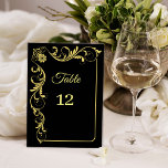 Elegant Victorian Table Card Number<br><div class="desc">Each table at your reception can stand out in radiant style. An elaborate design with Victorian accents dazzles a daring background on these table numbers, while the number itself stands crisply against the open center. These elegant Victorian table numbers cards are perfect for weddings, bridal showers, baby showers and other...</div>