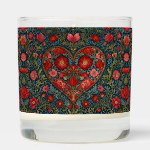 Elegant Victorian Valentines Day heart design Scented Candle