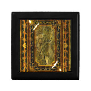 Elegant victorian vintage brown mahogany gift box