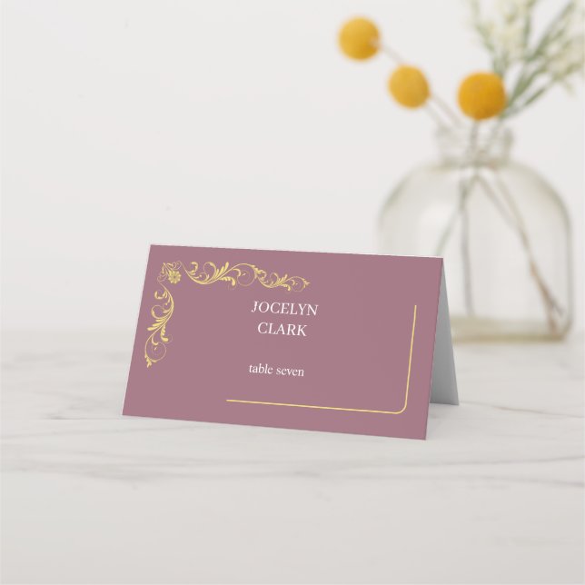 Elegant Victorian Wedding Place Cards (Front)