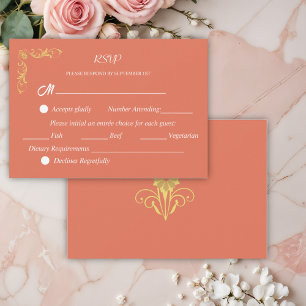 Elegant Victorian Wedding RSVP Card