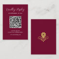 Elegant Victorian Wedding RSVP QR Code Enclosure Card | Zazzle