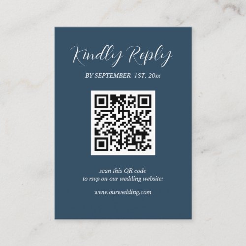 Elegant Victorian  Wedding RSVP QR Code Enclosure Card