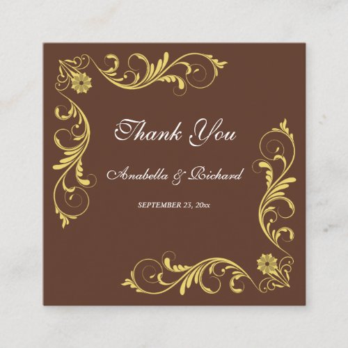 Elegant Victorian Wedding Thank You Enclosure Card