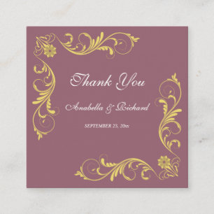 Elegant Victorian Wedding Thank You Enclosure Card