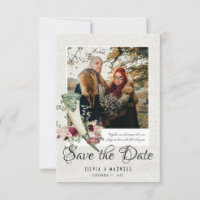 Elegant Viking Wedding Photo Save the Date