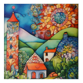 Elegant Village Design Acrylic Print