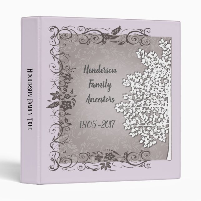 Elegant Vine Family Tree Photo Binder Album (Front/Spine)
