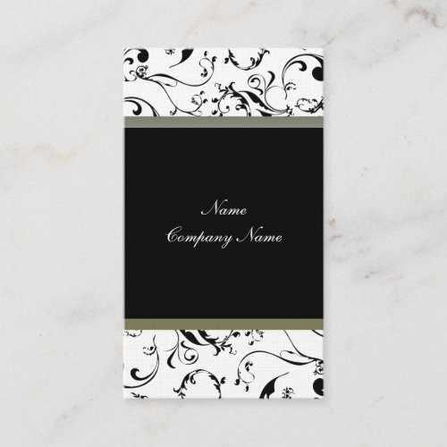Elegant vine swirls business card