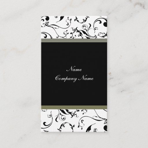 Customizable Elegant vine swirls business card