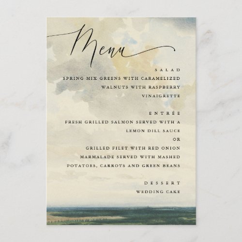 Elegant Vineyard Garden Wedding | Classic Fine Art Menu