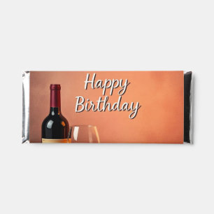 Elegant Vineyard Happy Birthday Wine & Grapes Hershey Bar Favors