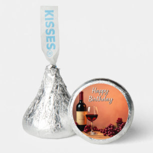 Elegant Vineyard Happy Birthday Wine & Grapes Hershey®'s Kisses®
