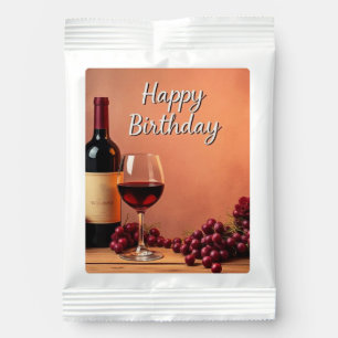 Elegant Vineyard Happy Birthday Wine & Grapes Margarita Drink Mix