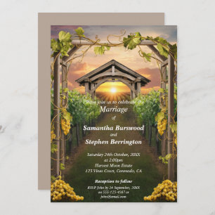 Elegant Vineyard Wedding Invitation