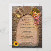 Elegant Vineyard Wine Bridal Shower Invitation (Back)