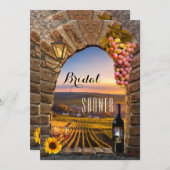 Elegant Vineyard Wine Bridal Shower Invitation (Front/Back)