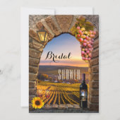 Elegant Vineyard Wine Bridal Shower Invitation (Front)