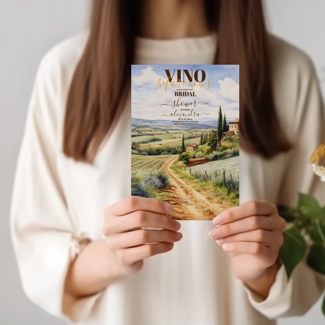 Elegant Vino Before Vows Winery Bridal Shower Invitation (Creator Uploaded)