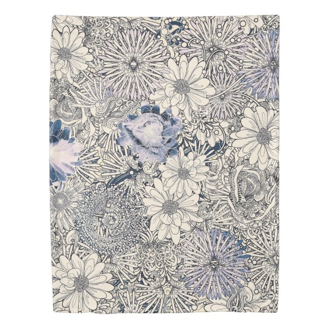 Elegant Vintage Abstract Floral Background |  Duvet Cover (Front)