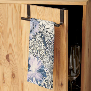 Elegant Vintage Abstract Floral Background    Kitchen Towel