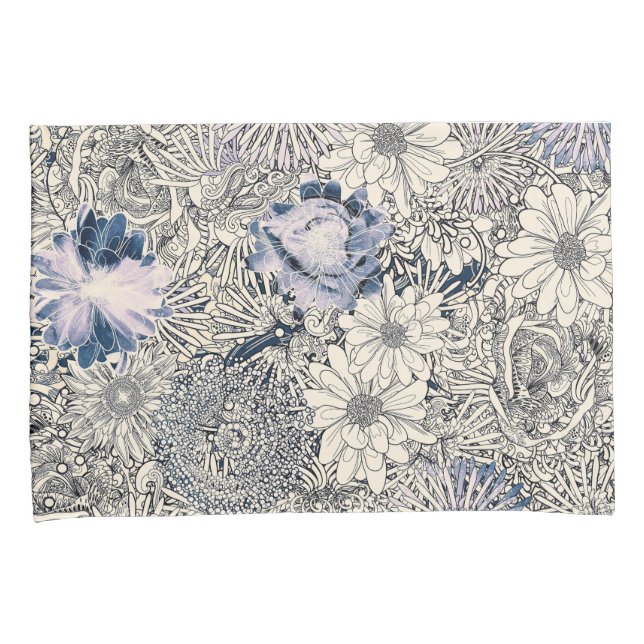 Elegant Vintage Abstract Floral Background |  Pillow Case (Front-Right)