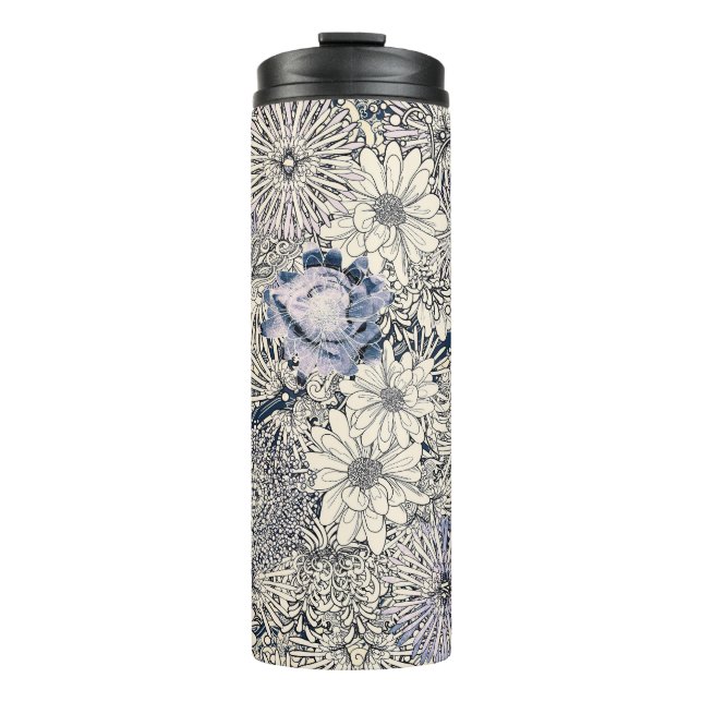 Elegant Vintage Abstract Floral Background |  Thermal Tumbler (Front)