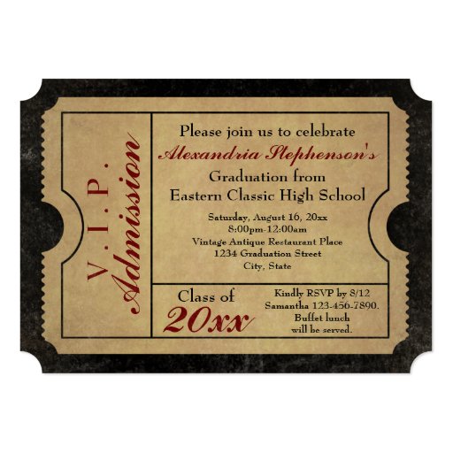 Admission Ticket Invitations 7