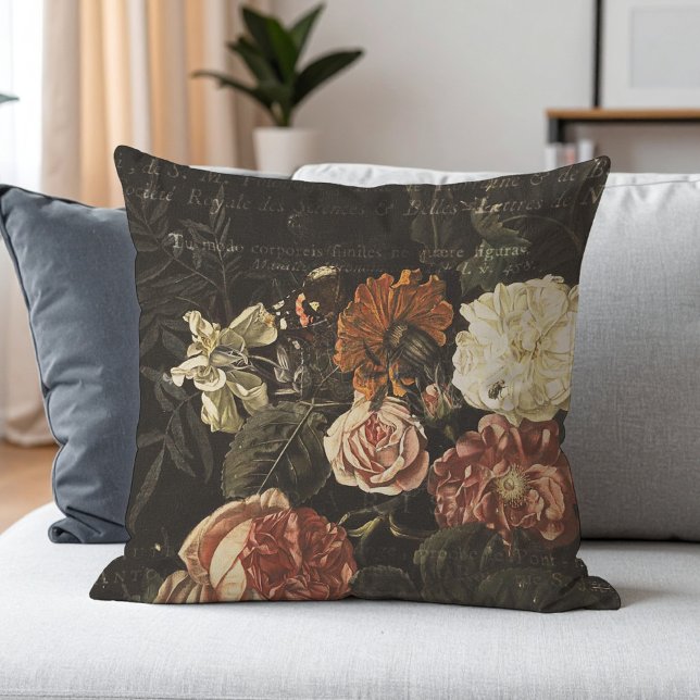 Elegant Vintage Antique Floral Flowers Cushion (Creator Uploaded)