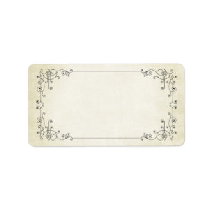 Elegant Vintage Antique Worn Look Blank Address Label