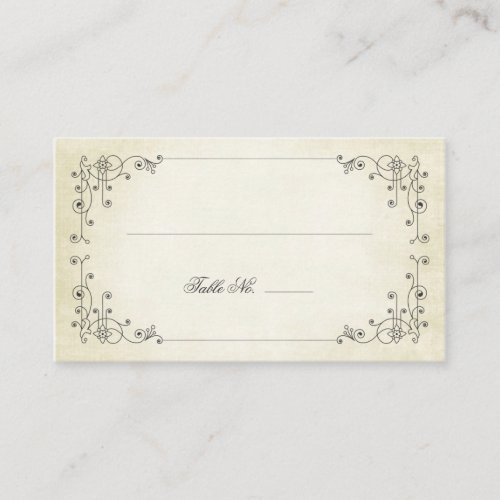 Elegant Vintage Antique Worn Look Escort Cards