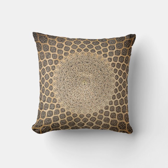 Elegant Vintage Arabesque Throw Pillow (Front)