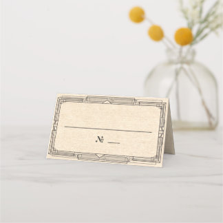 Elegant Vintage Art Deco Place / Escort Card