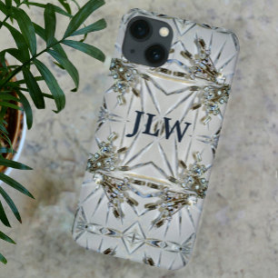 Elegant Vintage Art Deco Rhinestones Glam iPhone 17 Case
