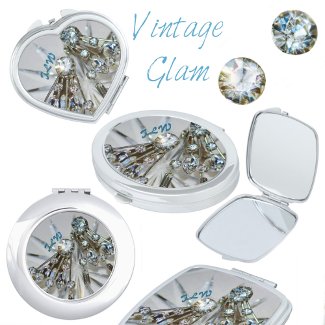 Elegant Vintage Art Deco Rhinestones with Initials
