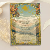 Elegant Vintage Art Nouveau Deco Nature Wedding